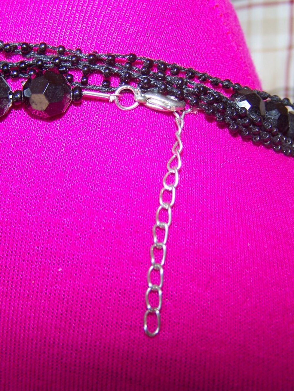 Multi-strand Necklace with Removable Rose Pin - Picture 3 of 3